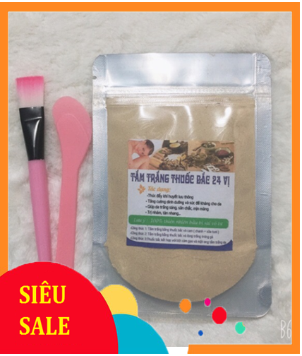 Bột t.huốc bắc 24 vị đắp mặt & tắm trắng dưỡng da handmade