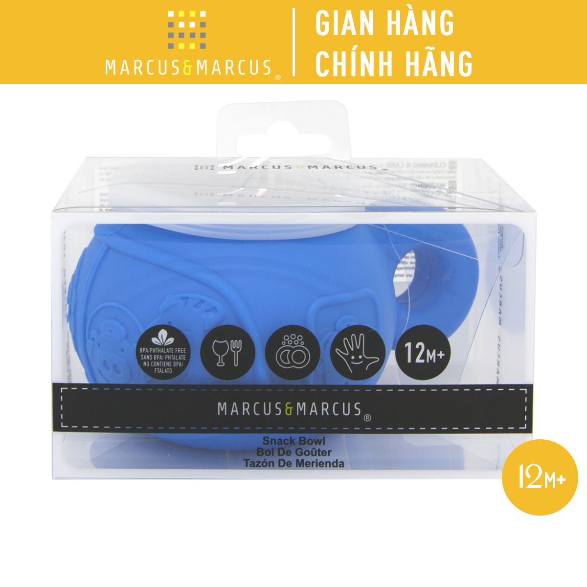 Hũ đựng bánh ăn dặm silicon chống đổ cho bé Marcus & Marcus, từ 12 tháng - Lucas