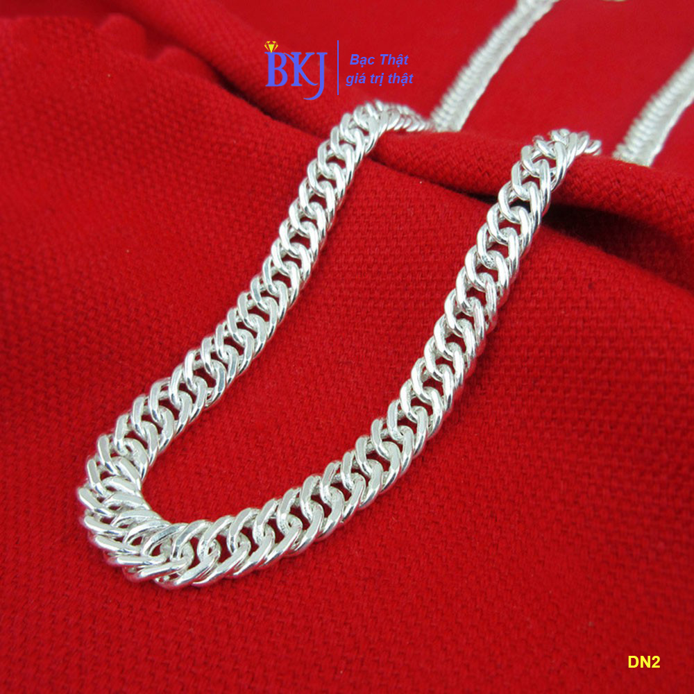 Dây Chuyền Vòng Cổ Bạc Nam Phong Cách Mạnh Mẽ Nam Tính - Chất Liệu Bạc Ta Thật - DN02-VÀNG BẠC BẢO KIM