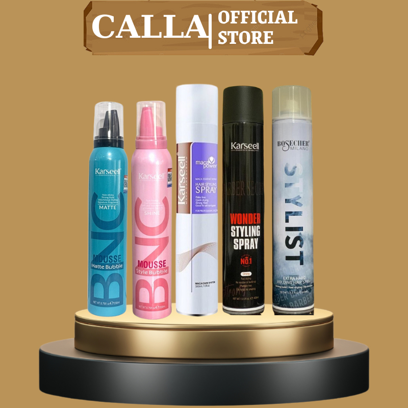 Gôm xịt tóc karseell macca 400ml giữ nếp tạo kiểu tóc nam nữ chuẩn salon hương nước hoa | calla official