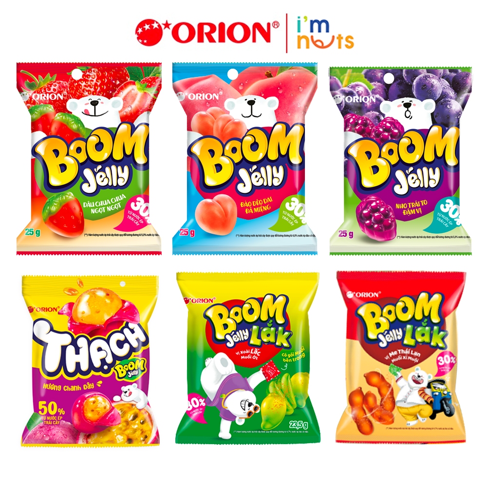 Kẹo Dẻo Boom Jelly Orion Đủ Vị Gói Nhỏ