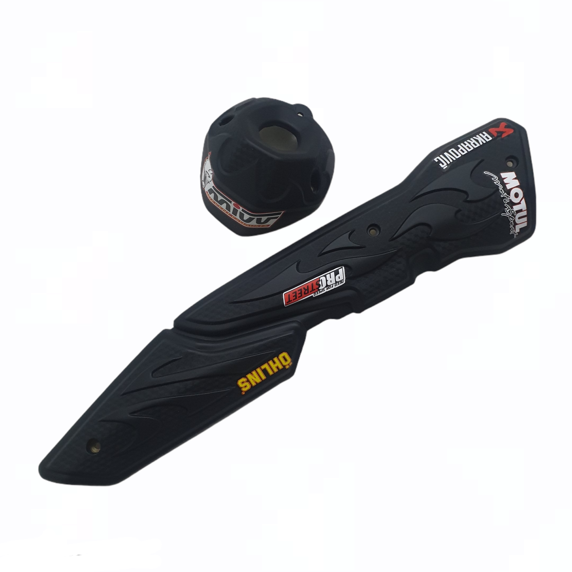 Bộ hai món che pô exciter 155 vva đen nhám