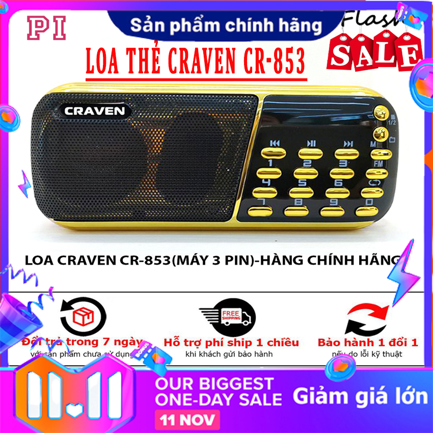 Loa Nghe Nhạc MP3 Craven CR-853 Hỗ Trợ Thẻ Nhớ USB FM | Máy Nghe Loa Nghe Nhạc MP3 Craven CR-853 Hỗ Trợ Thẻ Nhớ USB FM | Máy Nghe