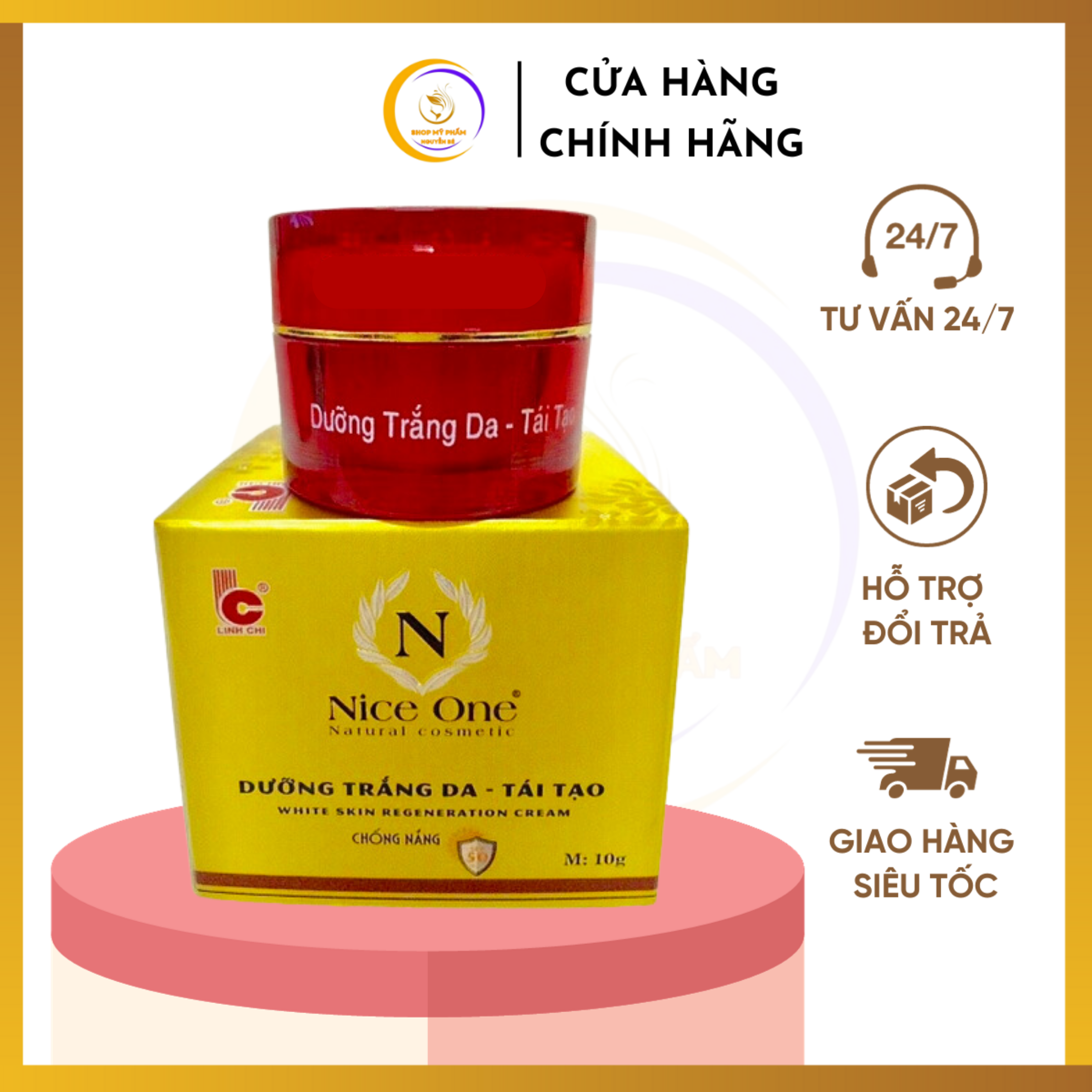 Kem dưỡng trắng da - tái tạo nice one 10g