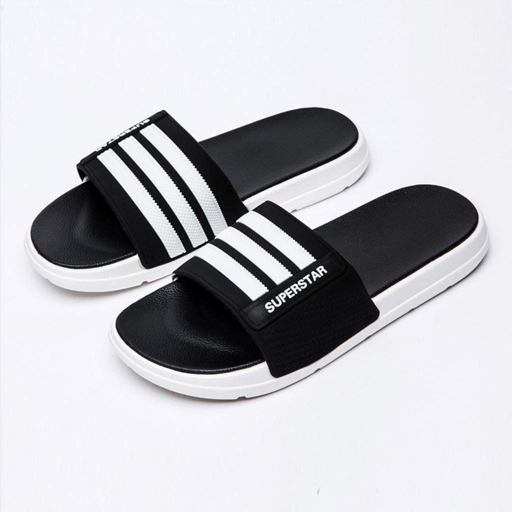Dép quai ngang kẻ sọc SUPERSTAR- Hàng cao cấp- Mẫu mới nhất 2021