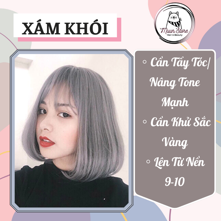 Thuốc Nhuộm Tóc Màu Xám Khói