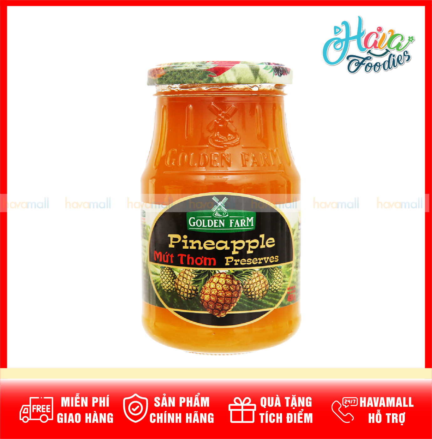 [HÀNG CÔNG TY] Mứt Thơm Cao Cấp Golden Farm - Pineapple Jam