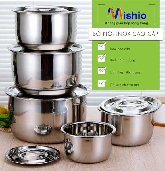 Bộ 5 nồi inox myhome mk124