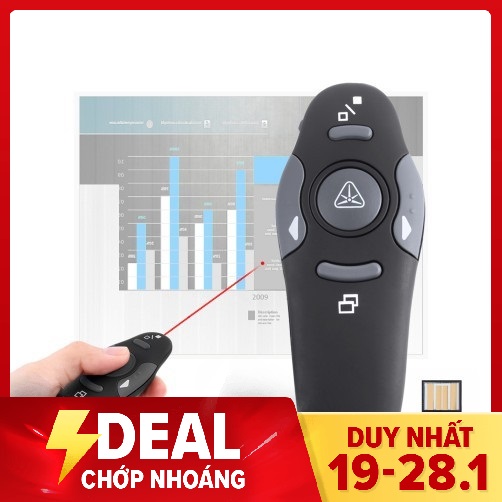 Bút trình chiếu powerpoint có đèn laser điều khiển thông minh
