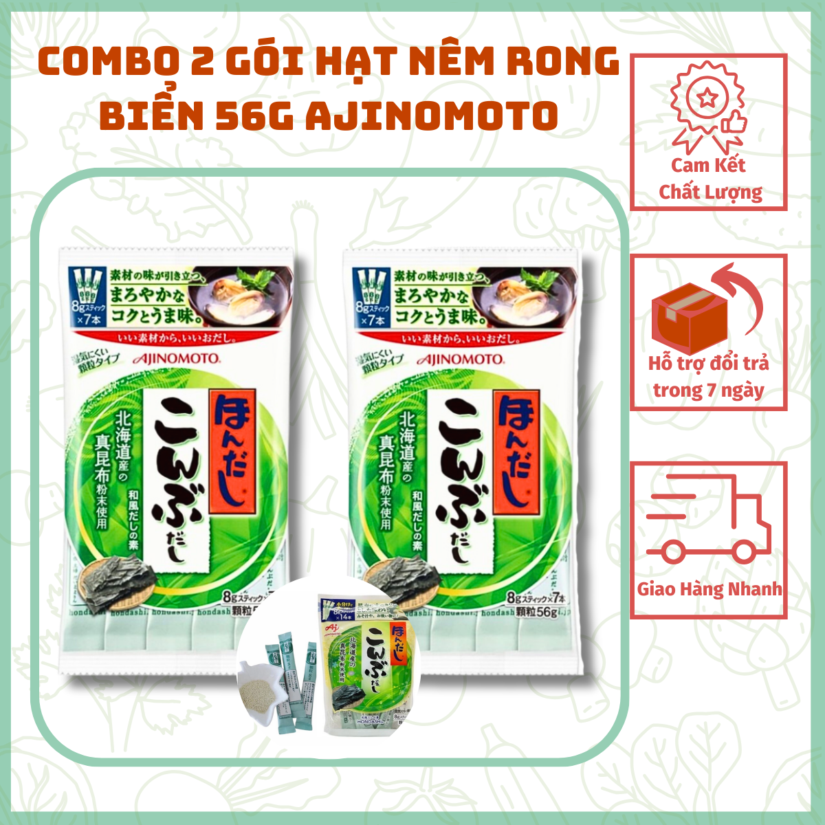 Nêm rong biển Ajnomoto 56g Nhật Bản cho bé ăn dặm