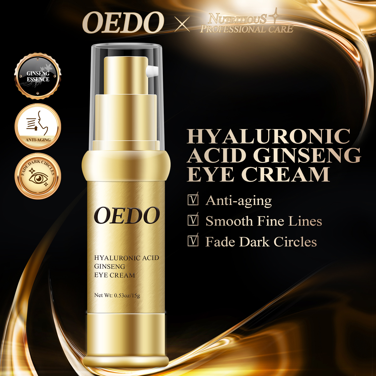 OEDO Kem chống lão hóa cho vùng mắt với chiết xuất từ nhân sâm thâm và trái bơ giúp dưỡng ấm giữ vùng da mắt căng mịn không bọng và quầng thâm phù hợp mọi loại da - intl