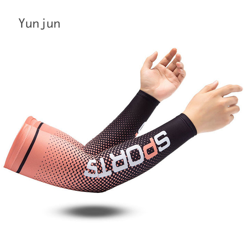 YujunSports 2 Chiếc Bọc Tay Áo Chạy Bộ Đạp Xe Cho Nam Bọc Bảo Vệ Chống Nắng UV Thoải Mái Khi Câu Cá Ngoài Trời, Tay Áo Lụa Lạnh Chống Nắng