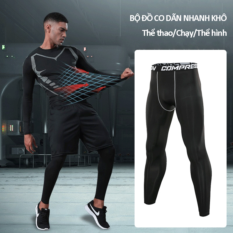 Quần Combat Quần Tập Gym Chạy Bộ - Quần Thể Thao Thoáng Khí Co Giãn Tốt