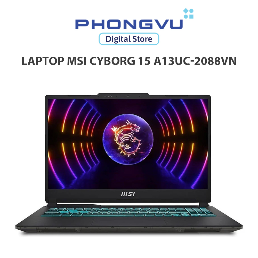 Laptop Msi Cyborg 15 A13UC-2088VN (i5-13420H/ GeForce RTX 3050/ 16GB/ 512GB/ Windows 11 Home) -  Bảo hành 24 tháng