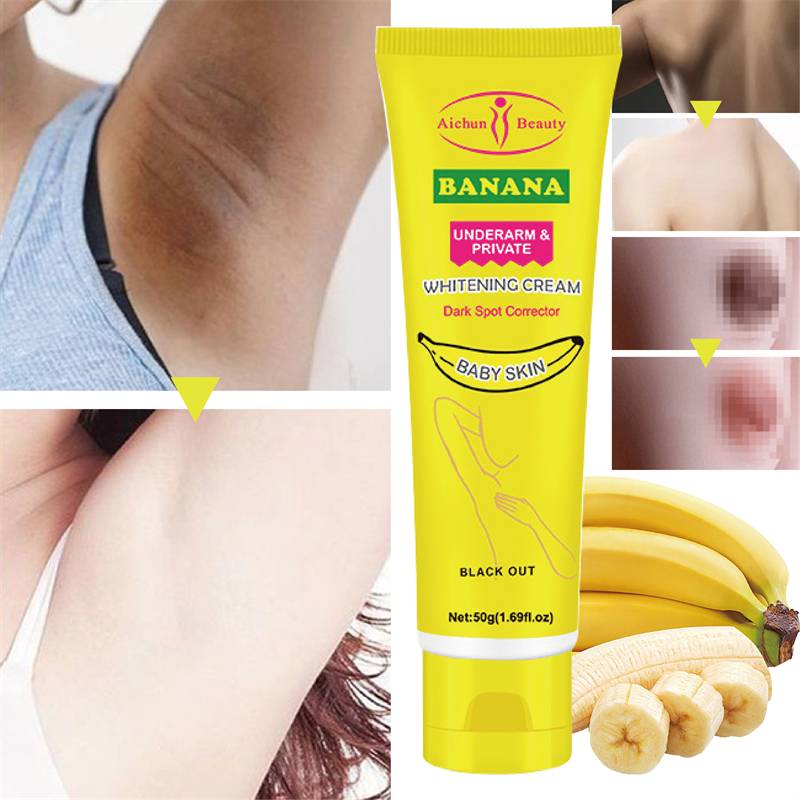 Kem dưỡng trắng giảm thâm nách, giảm thâm vùng kín đầu gối, giảm thâm mông banana 50g giúp da trắng láng mịn
