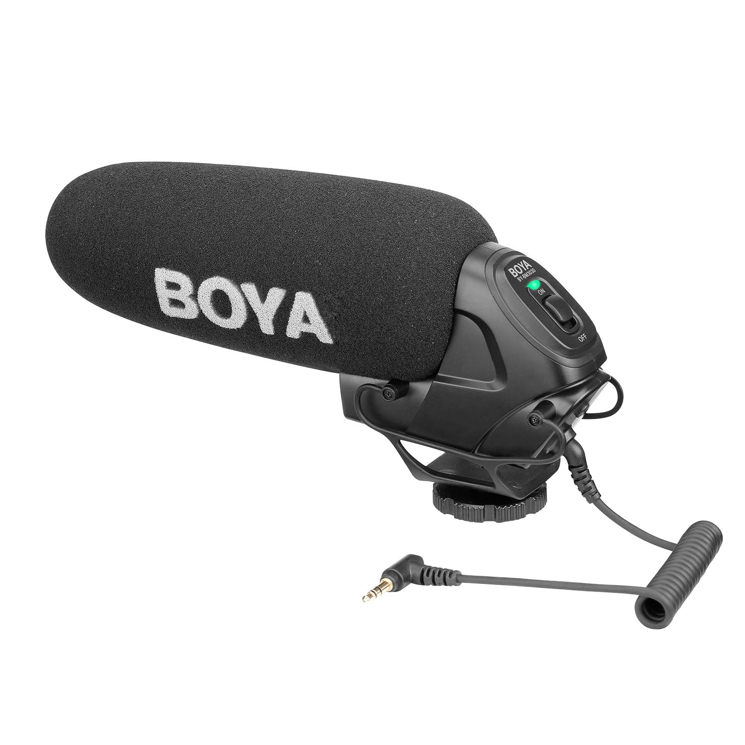 Micro shotgun cho máy ảnh, máy quay, hoạt động liên tục 150 giờ | boya by-bm3030