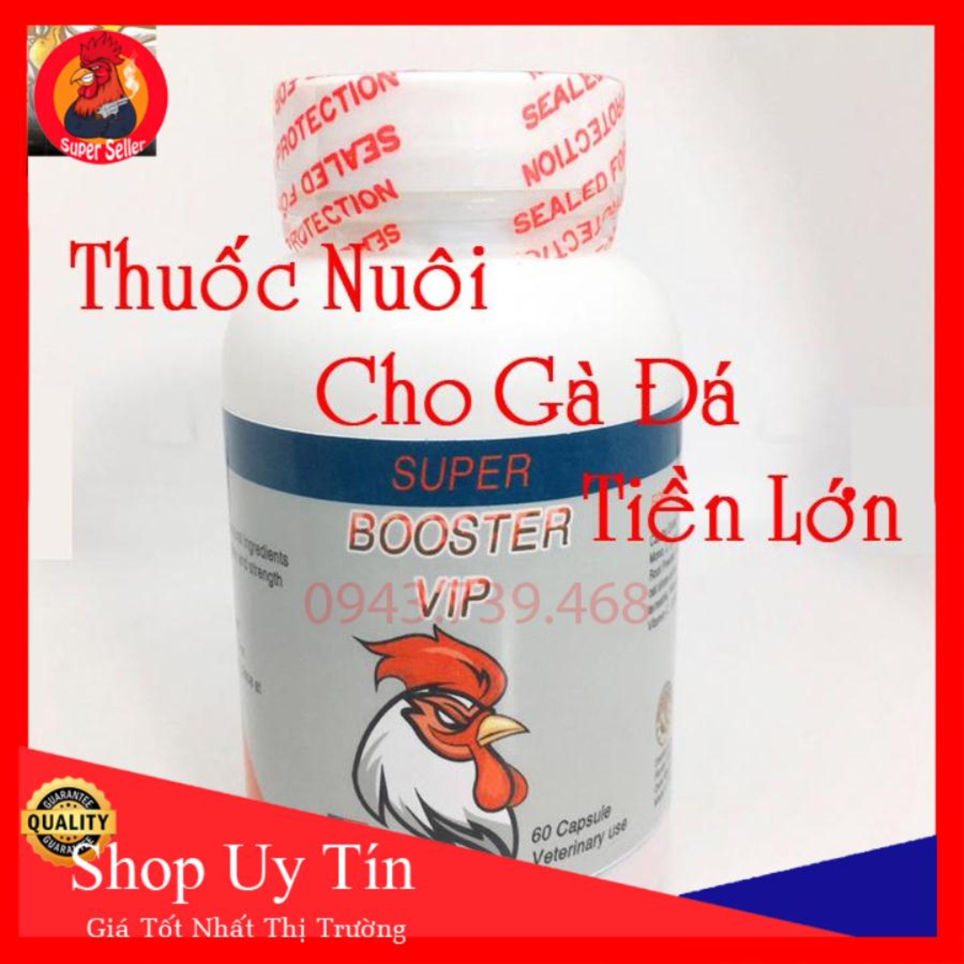 Super Vip Booster Hộp 60 Viên-Sản Phẩm Nuôi Gà Đá Cấp Tốc Trong 1 Tuần-Hàng Cho Ae Chơi Tiền Lớn