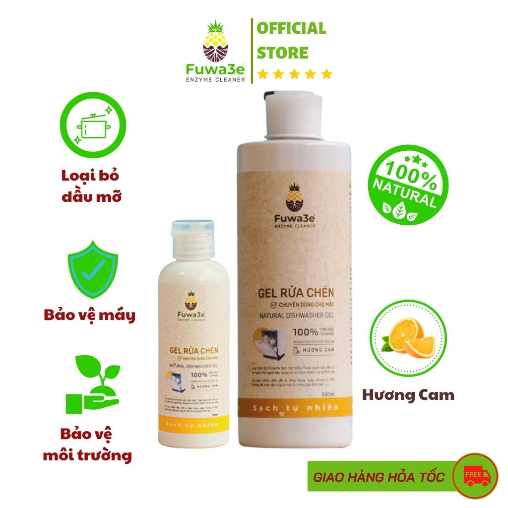 Nước rửa bát Fuwa3e, nước rửa chén hữu cơ enzyme sinh học chuyên dụng cho máy 100ml đến 500ml