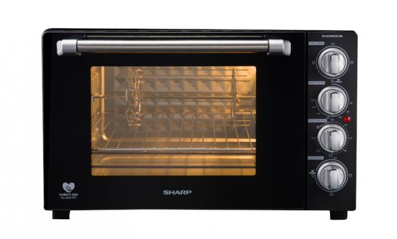 Lò nướng sharp eo-b704rcsv-bk, dung tích 70 lít
