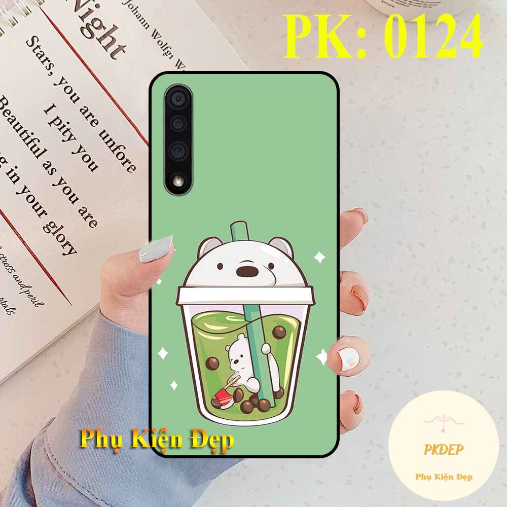 Ốp lưng Vsmart Live 1 dẻo đen in hình Trà sữa