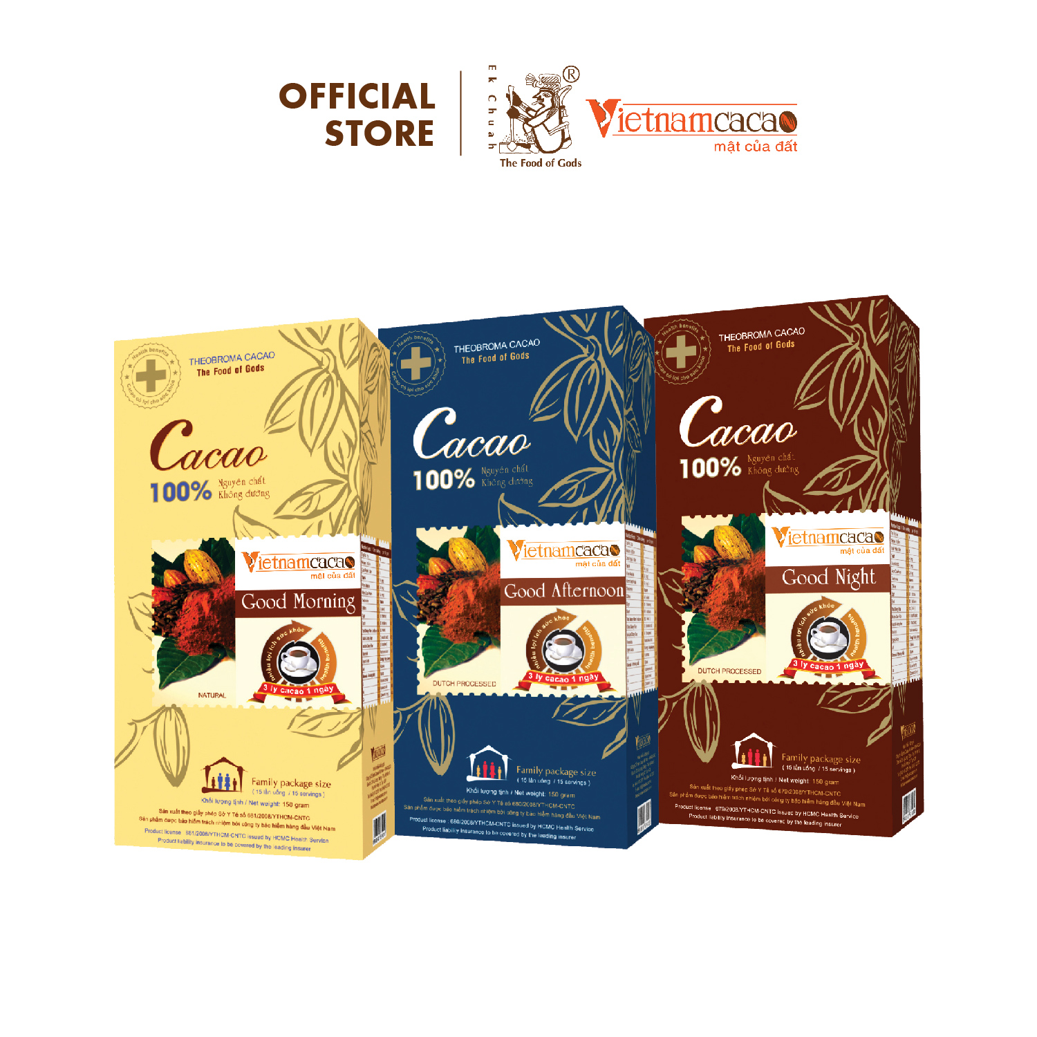 Bột cacao nguyên chất 100% không đường Good Morning/Good Afternoon/Good Evening – Vinacacao