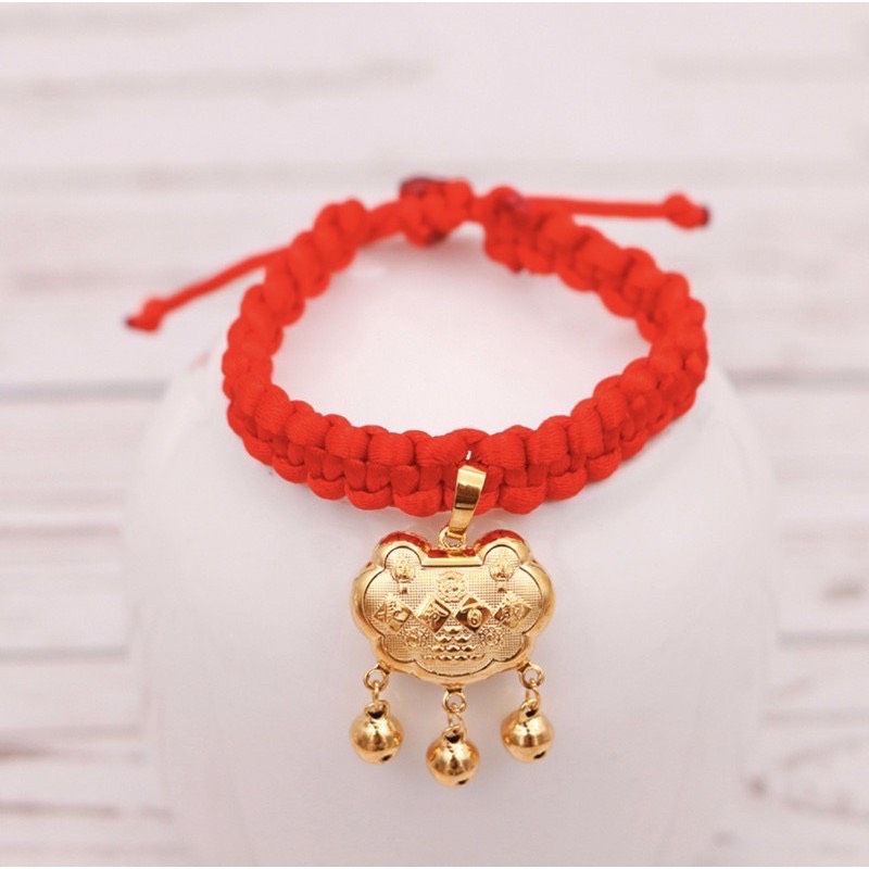VÒNG CỔ TRƯỜNG SINH KHOÁ VÀNG CHO CHÓ MÈO ( CÓ CHUÔNG)