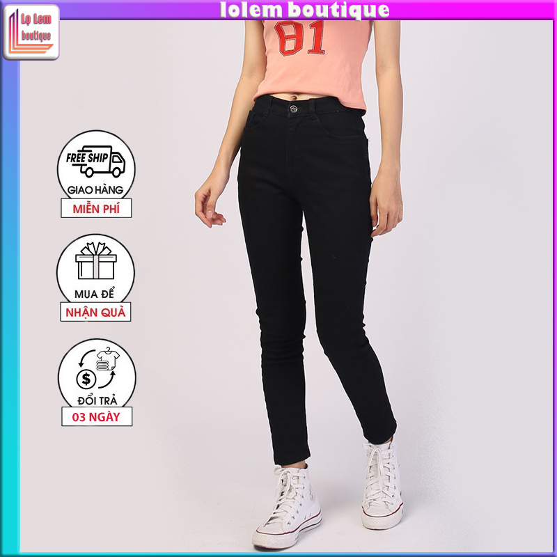 Quần jean Nữ co giãn ống ôm skinny cao cấp siêu chất - Lolem Boutique