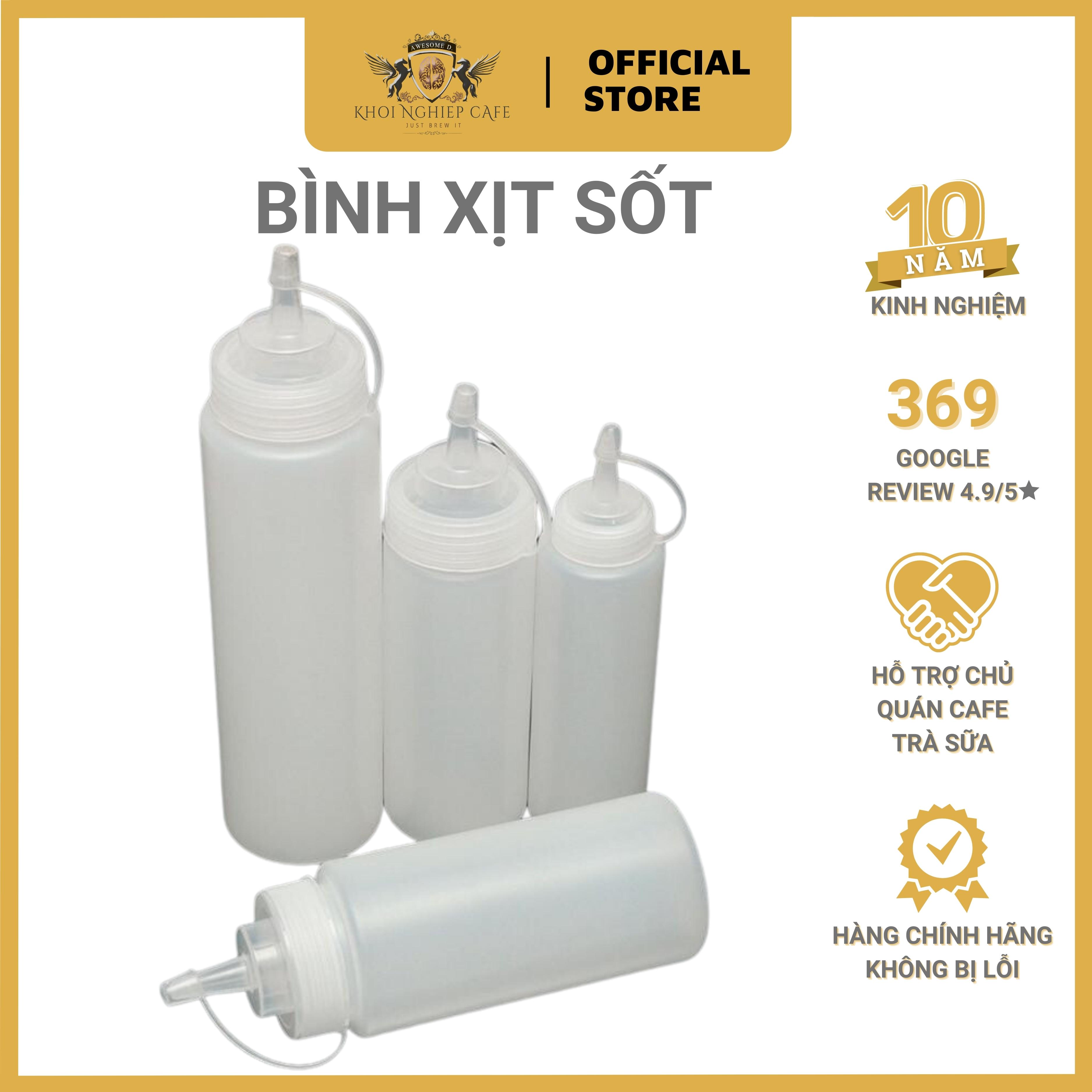 Sauce dispenser - Bình xịt sốt chocolate caramel có nắp đậy | Dung tích 600ml