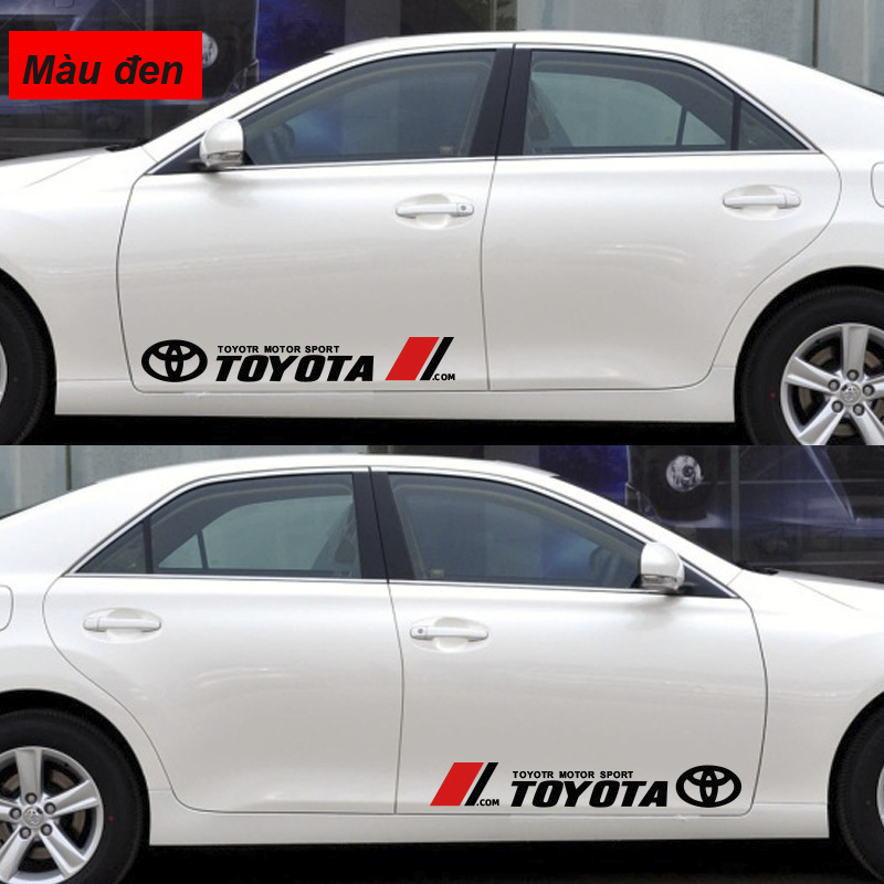 Tem toyota phản quang dán thân xe ô tô