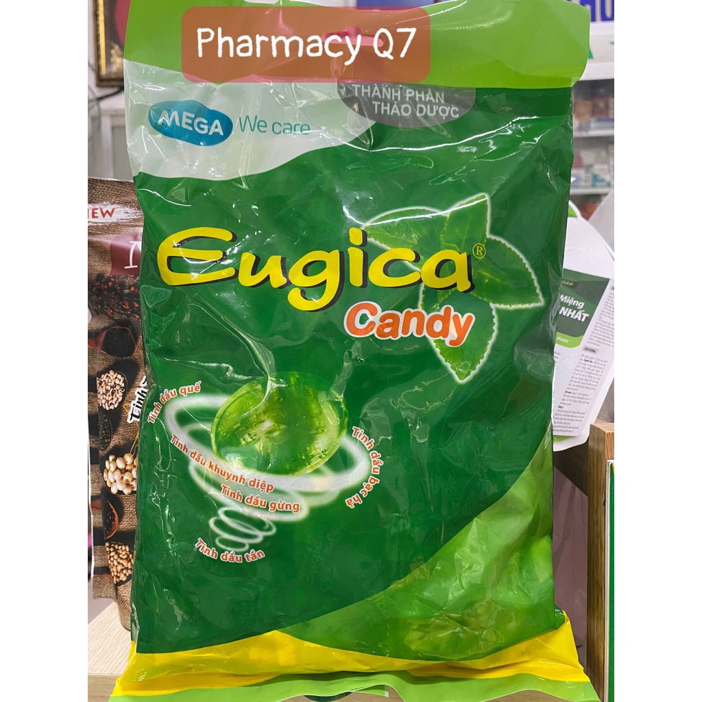 Túi 300 viên kẹo mega eugica candy/keo eugica/ viên ngậm eugica lớn tiết kiệm/ q7