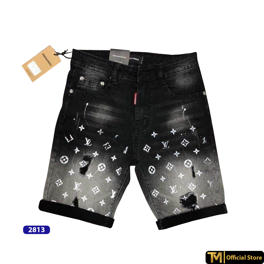 [HCM]Quần short jean nam in họa tiết vải Jean co giãn mềm mịn MS2813 - TMSTORE