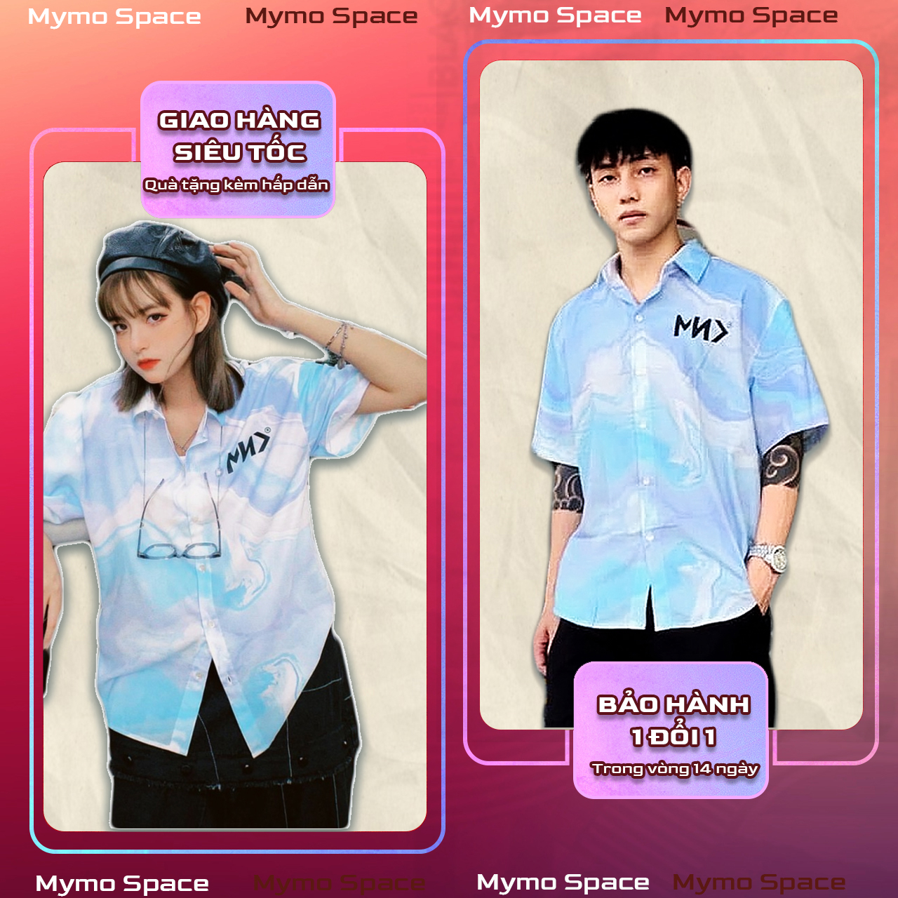 Áo Sơmi MNK UNICORN TIE DYE FULLTAG  Sơ Mi Lụa Mềm CNK 100%  CHUẨN CAO CẤP FORM UNISEX 40-100KG