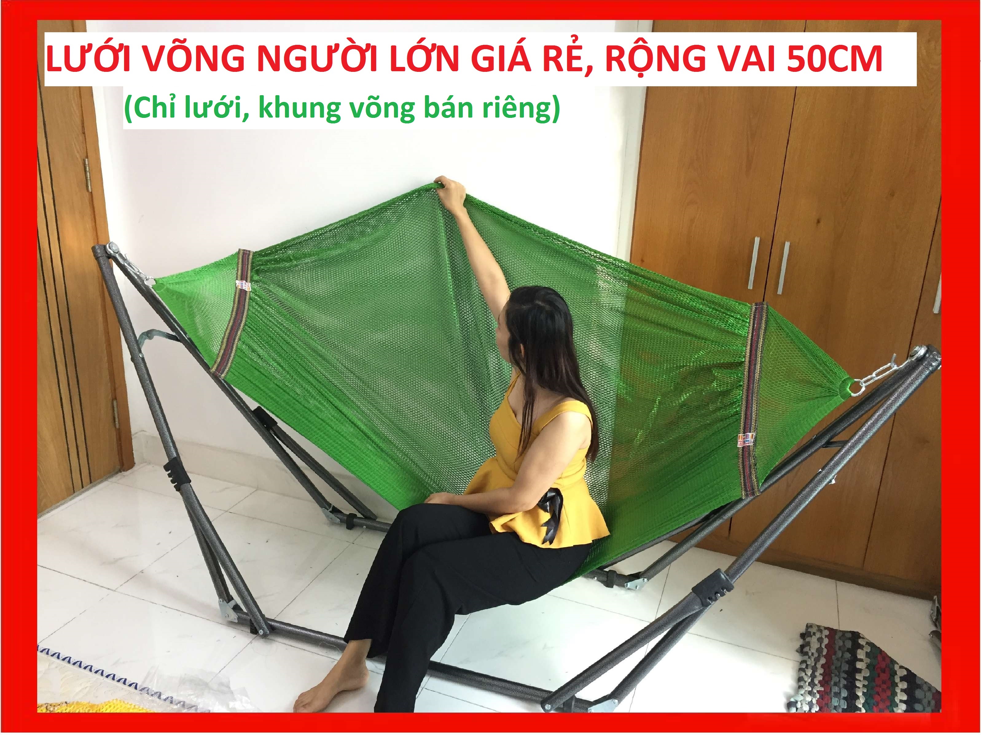 Lưới võng xếp giá cực rẻ, võng lưới 2 lớp, giá sỉ tại xưởng, do gia đình may, cỡ trung 50cm, # lưới võng cỡ đại, #lưới võng loại lớn, #lưới võng xếp võng lưới 2 lớp, #lưới võng cao cấp