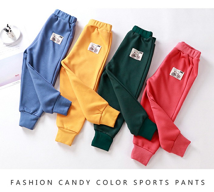 Quần nỉ bé trai bé gái (loại đẹp) lót lông dày dặn giữ ấm cho bé từ 9 đến 30kg  QD7