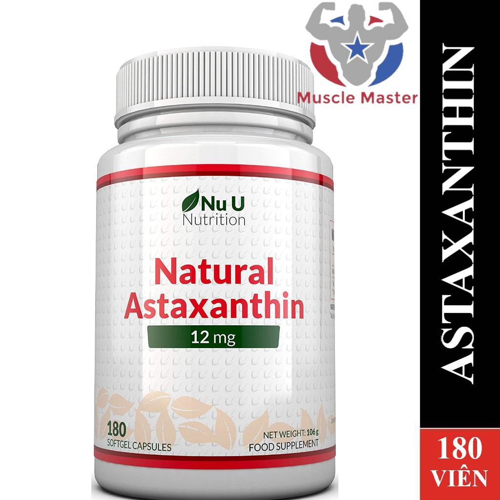 Thực phẩm bổ sung nu u astaxanthin 12mg 180 viên - tăng cường hệ miễn dịch sức đề kháng