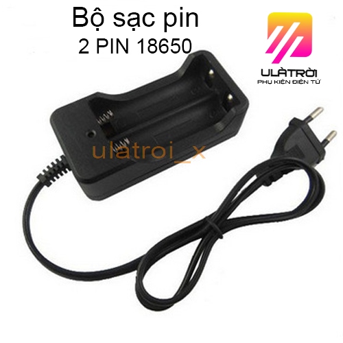 Bộ sạc pin 18650, sạc 2 pin 18650 lithium giá tốt có đèn báo tín hiệu.