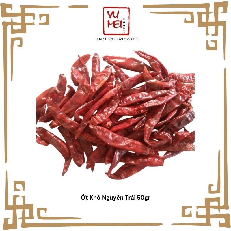 Ớt Khô Nguyên Trái 50gr dùng làm Lẩu Tứ Xuyên