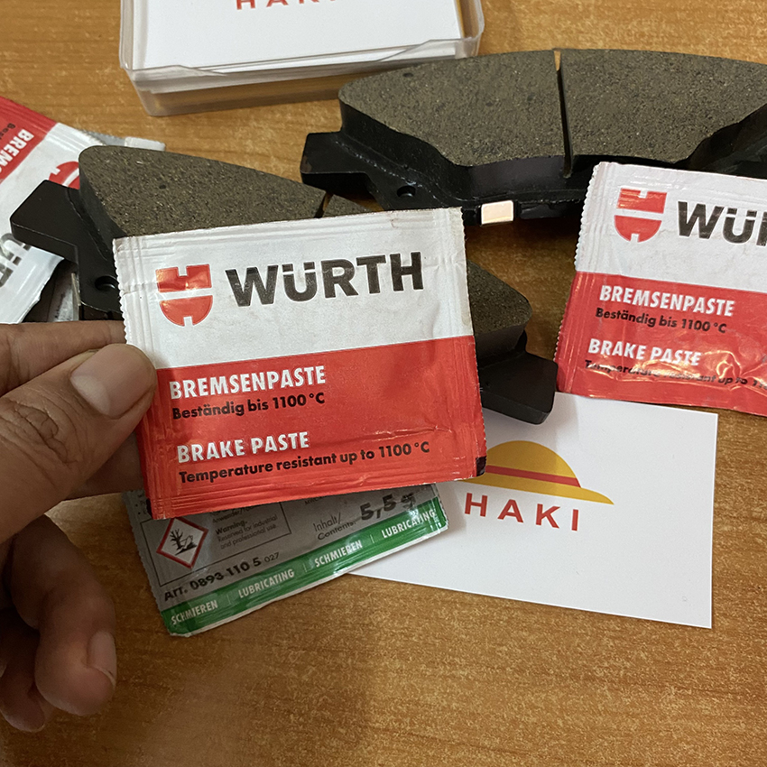 Mỡ tra má phanh, mỡ tra ắc phanh thắng gói 5.5g Wurth nhập Đức