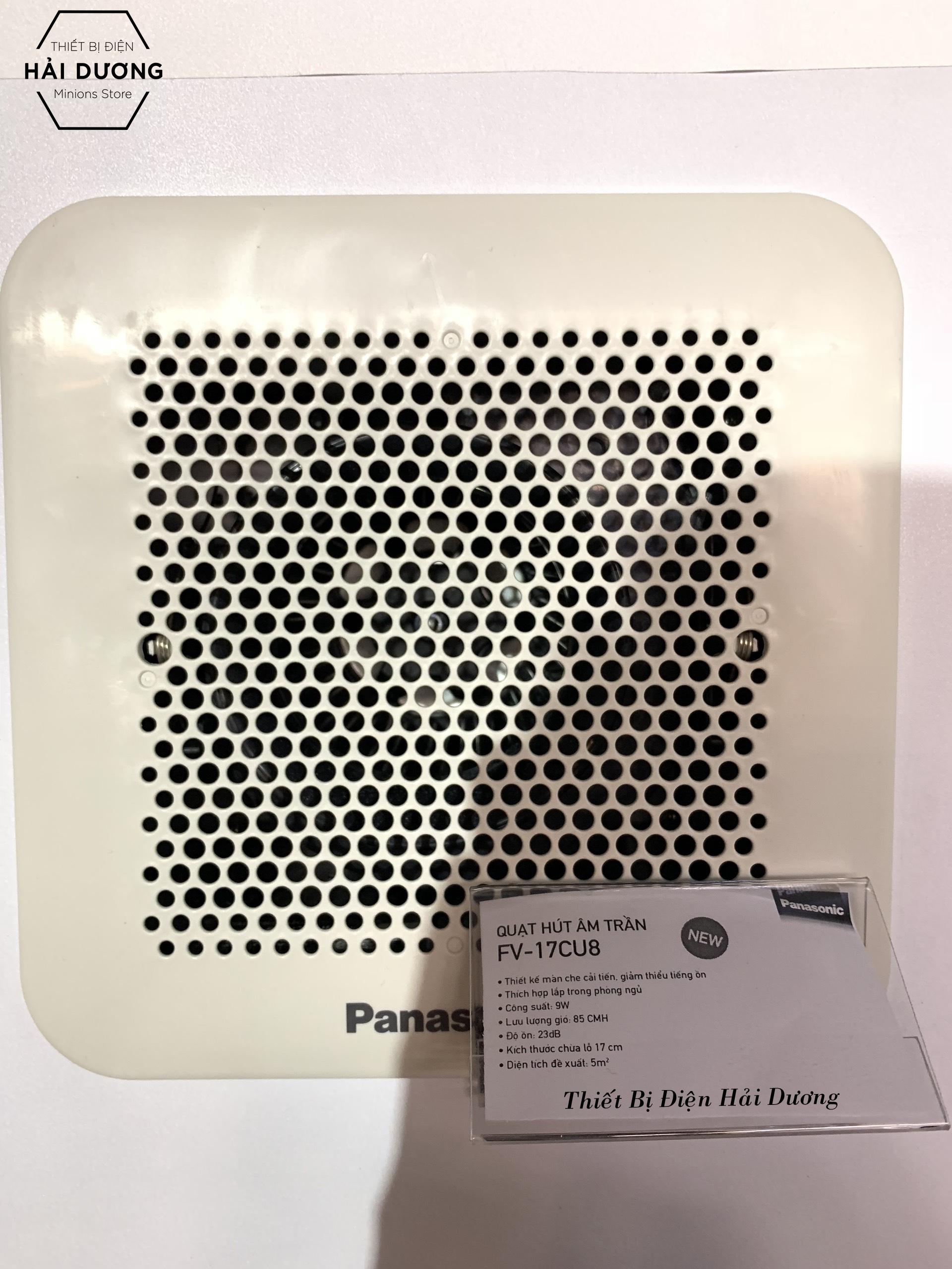 Quạt hút thông gió âm trần panasonic fv-17cu8 - khoét lỗ vuông 17cm - bảo hành 1 năm
