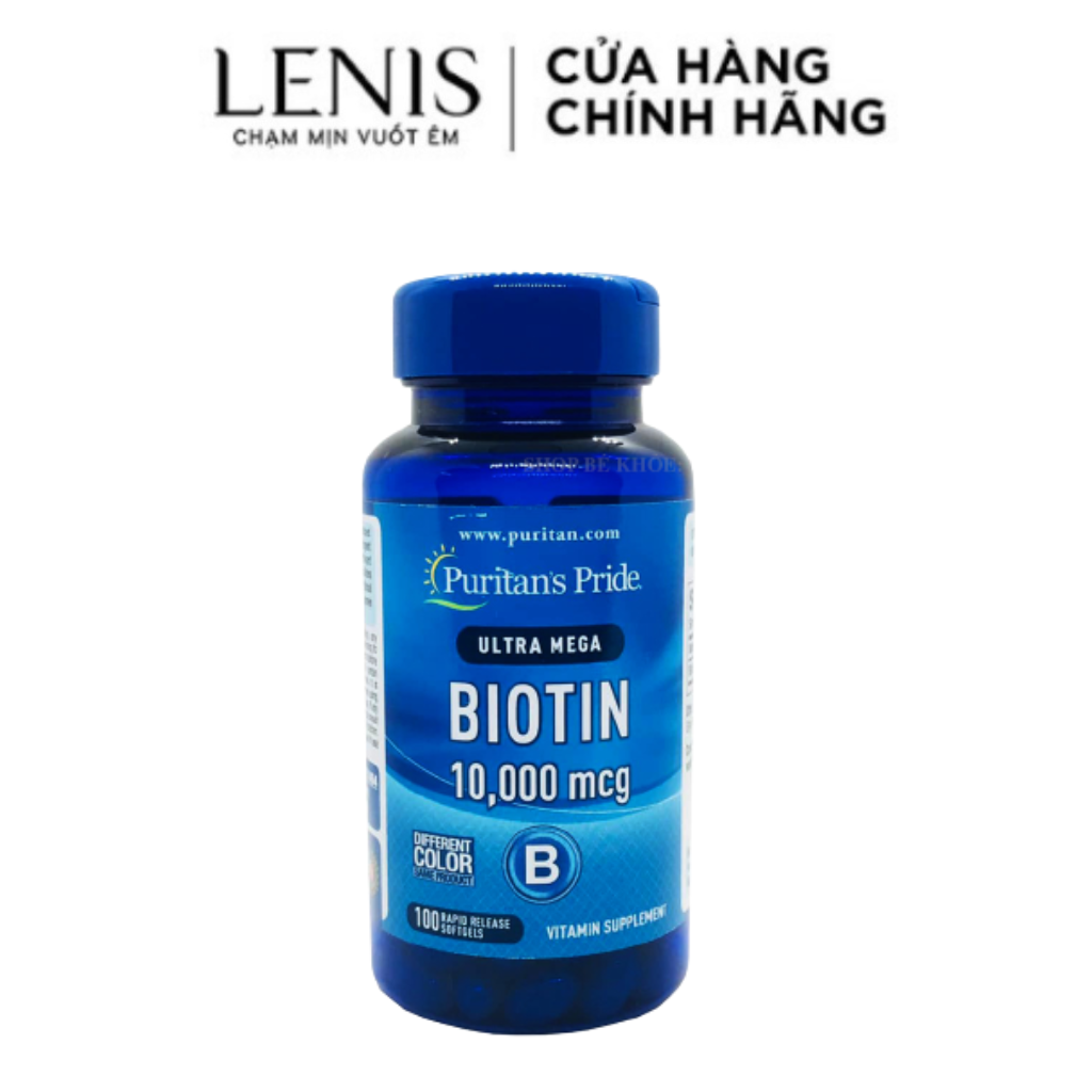 Viên Uống Mọc Tóc Puritan's Pride Ultra Mega Biotin Kích Thích Mọc Tóc Hỗ Trợ Làm Đẹp Da