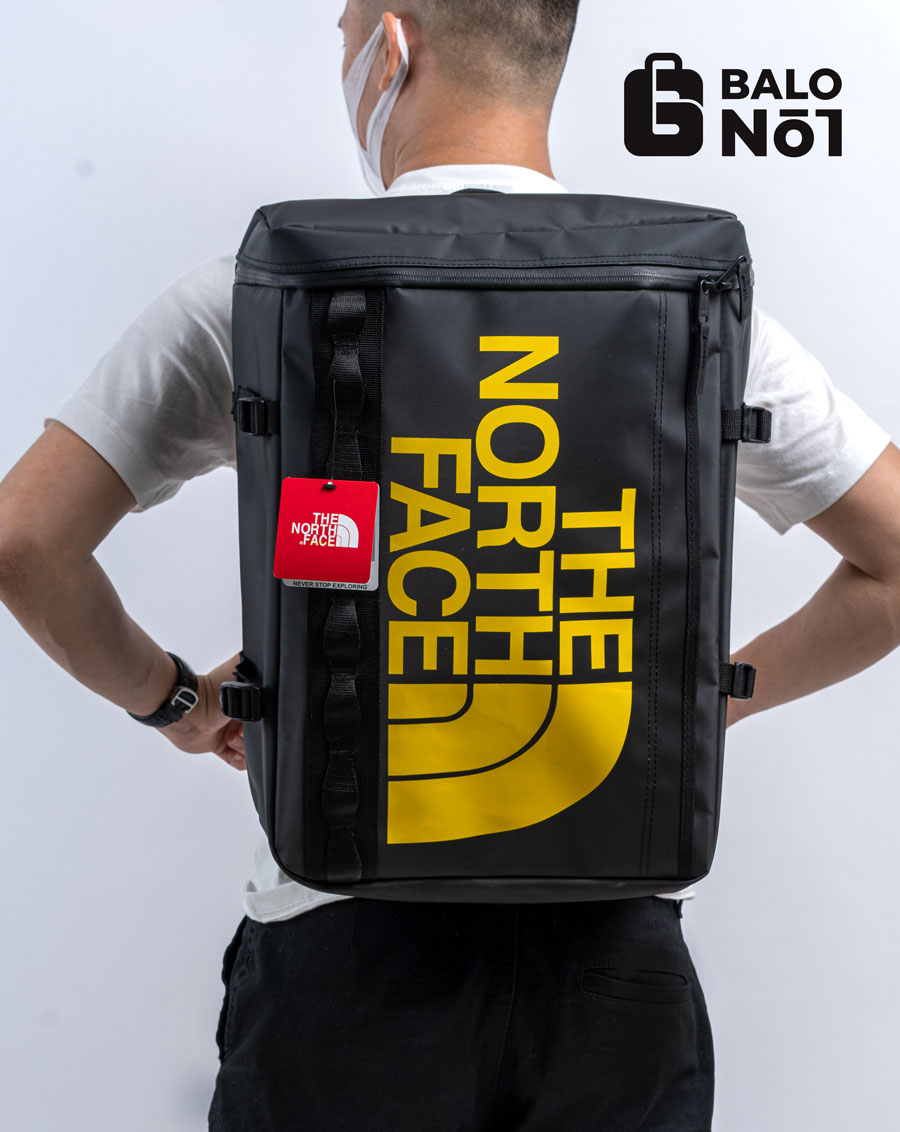 [HCM][Siêu SALE] [Tặng Kèm Vớ] Balo Chống Nước The North Face Fuse Box Black/Yellow Kích thước: 51 x 35 x 15cm (30 lít) Laptop 17inch