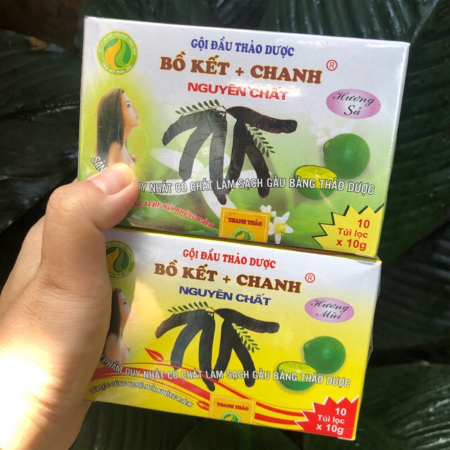 Thảo dược Gội đầu túi lọc Bồ kết + Chanh nguyên chất Thanh Thảo rất tốt - gội đầu bồ kết túi lọc