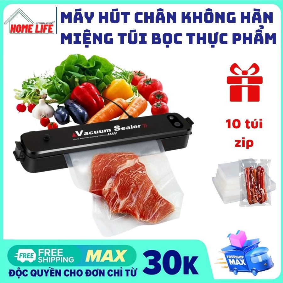 [Hàng Chính Hãng] Máy Hút Chân Không Hàn Miệng Túi Vacuum Sealer Công Suất Cực Mạnh Nhấn 1 Nút Hút Sạch Khí Siêu Tiện Dụng Đa Năng Cao Cấp 2021 Family Home