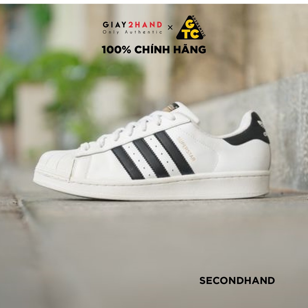 Adidas superstar og vintage white c77124 giày cũ chính hãng