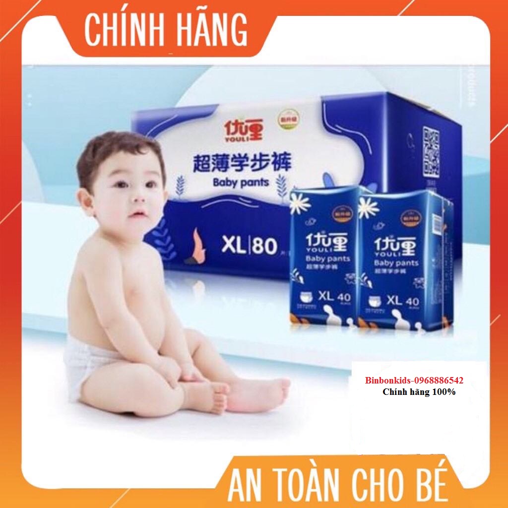 Bỉm/Tã quần Youli baby pants xanh nội địa trung đủ size M44/L42/XL40/XXL36/XXL32