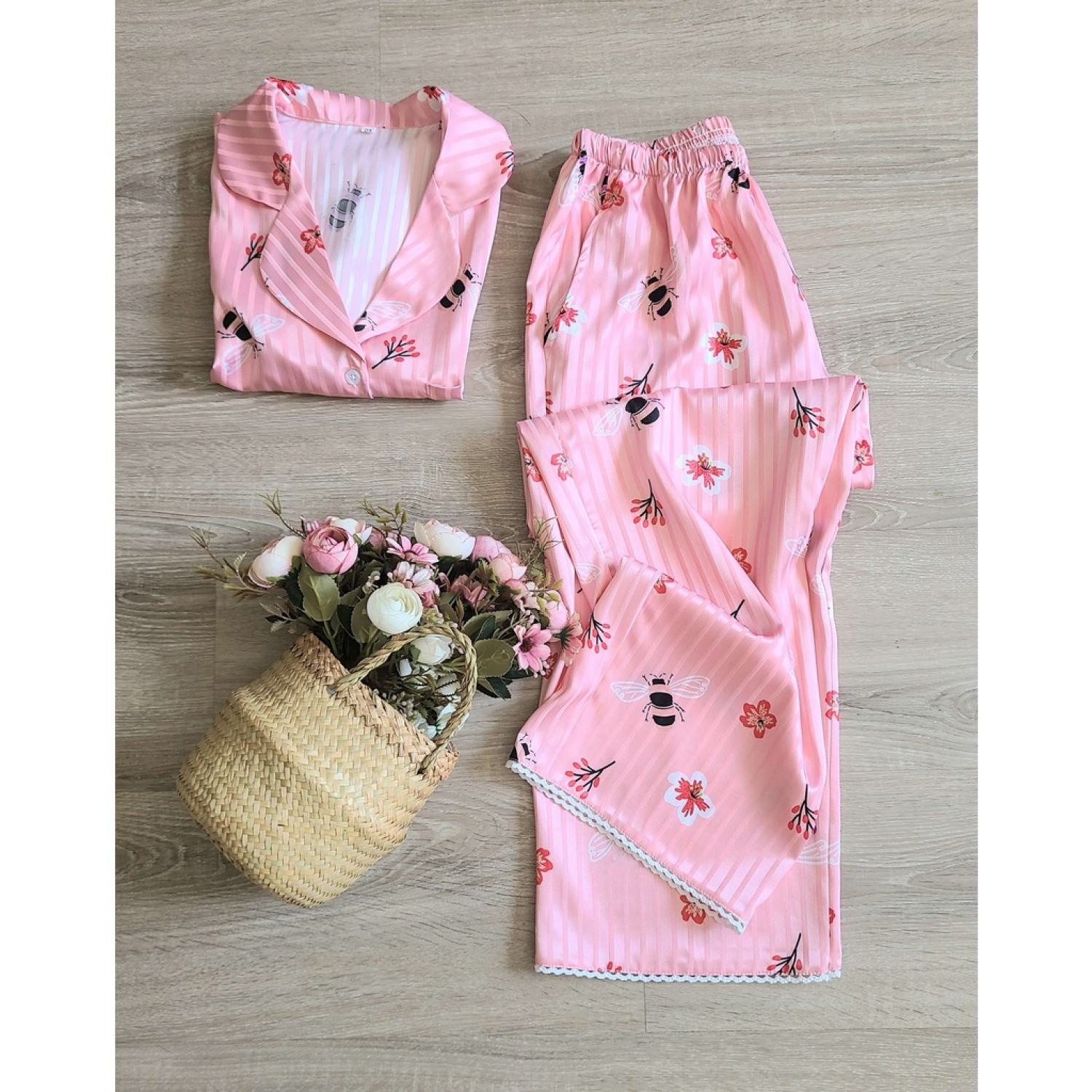 Đồ bộ piyama 💥 𝓢𝓪𝓵𝓮 𝓼𝓸̂́𝓬💥 vải lụa gấm mềm mại