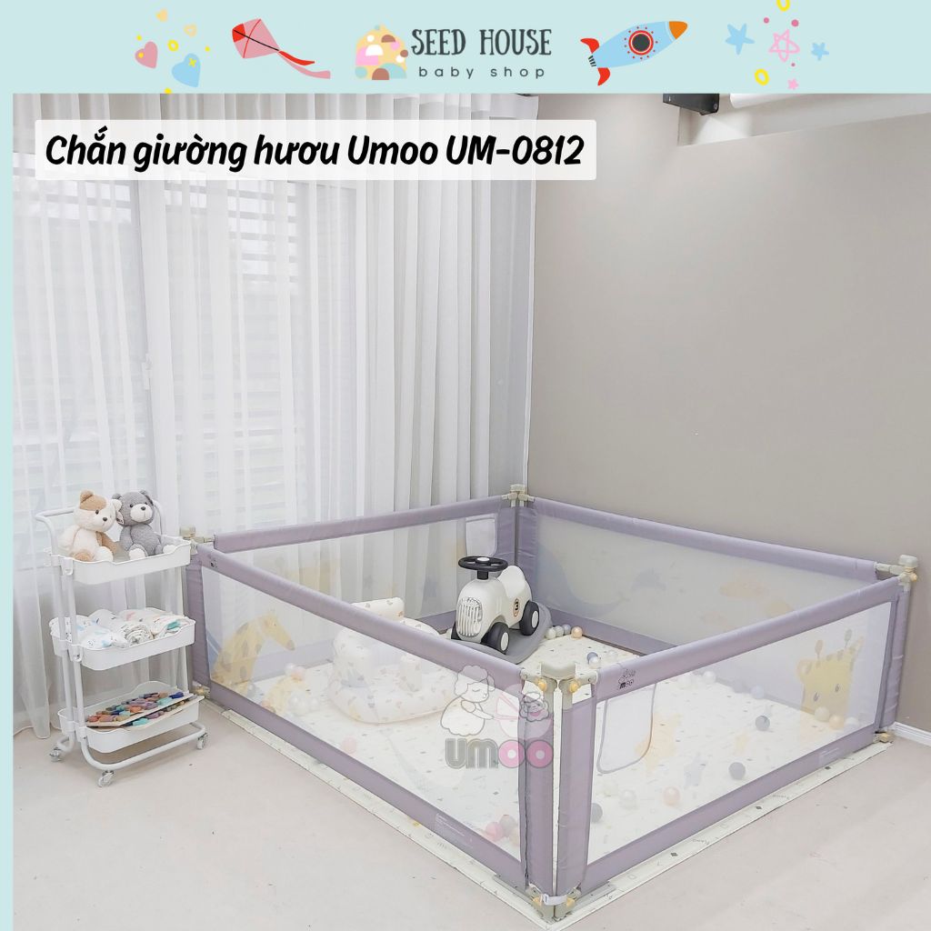 Thanh chắn giường Umoo hươu mẫu mới UM-0812 bán lẻ từng thanh, chính hãng an toàn cho bé dễ dàng lắp đặt - 1 thanh - Seed House