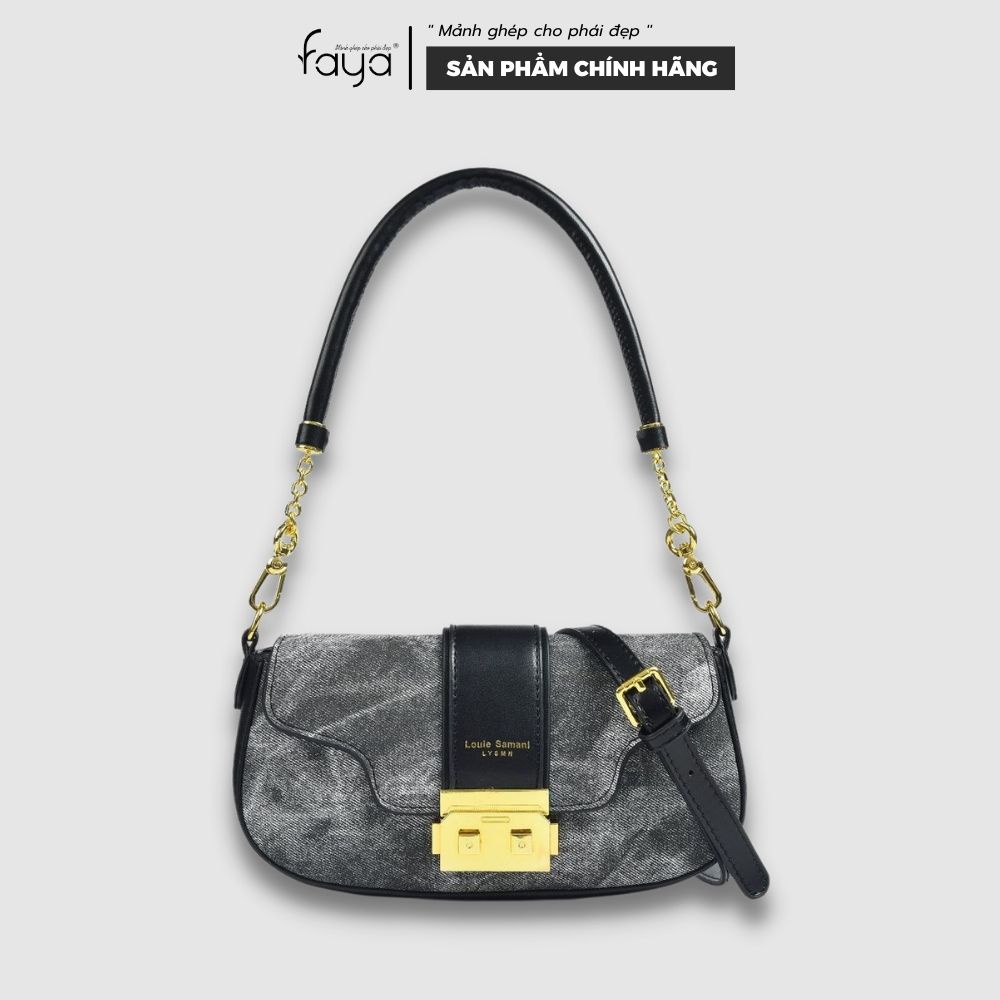 Faya - Túi xách T2036 kẹp nách vân jean 2 dây cá tính