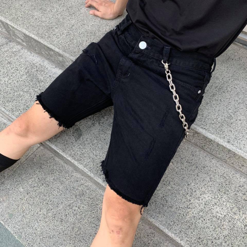 Quần hd short jeans in black