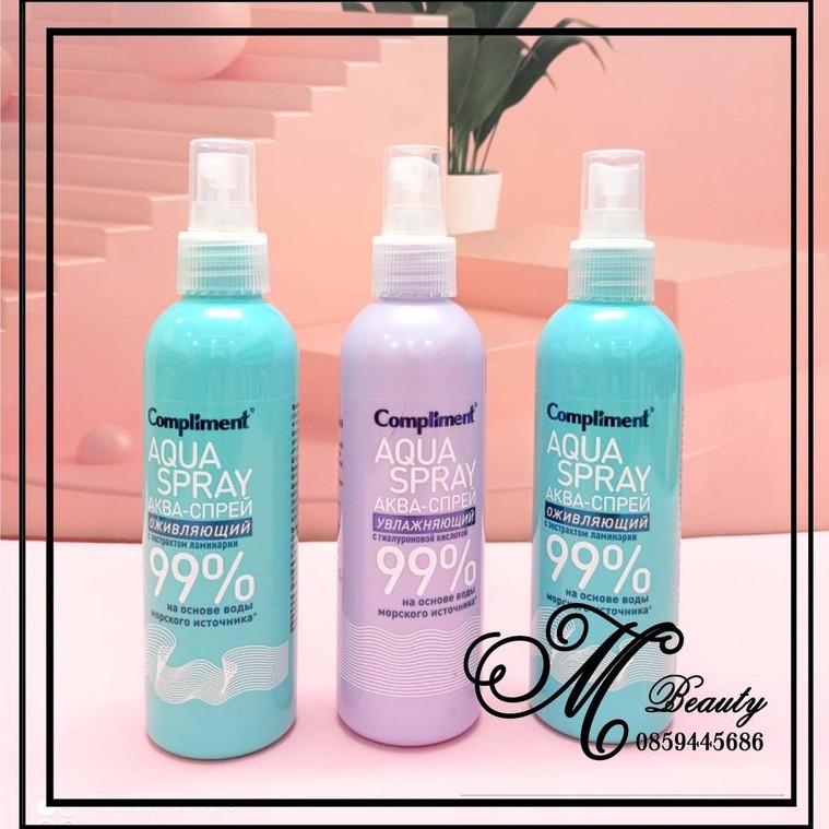 Xịt khoáng Aqua phục hồi 99% Compliment 200ml hàng nội địa Nga